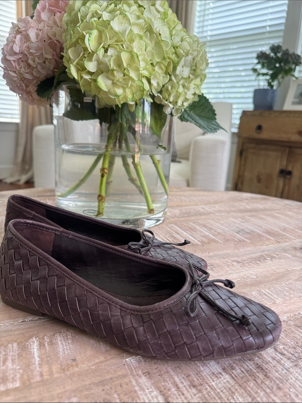 Schutz Brown Leather Flats Size 8